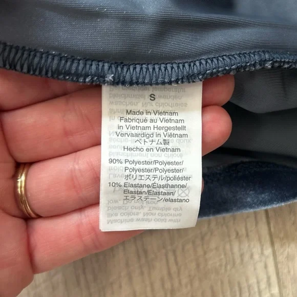 NWT J. Crew Mercantile Blue Velvet Wrap Front Top Sz Sm - Picture 7 of 9